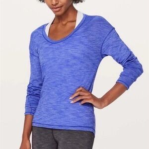 Lululemon Meant To Move Long Sleeve Heathered Blazer Blue